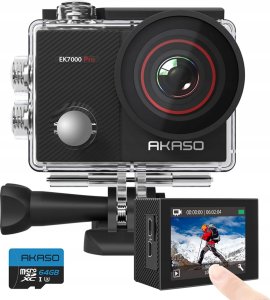 Kamera AKASO Zestaw AKASO EK7000 Pro 4K 20MP kamera podwodna sportowa karta pamięci 64GB 1