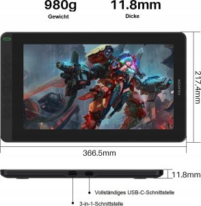 Monitor Huion Tablet graficzny Huion Kamvas 13 monitor rysowanie RYSIK idealny do biura 6