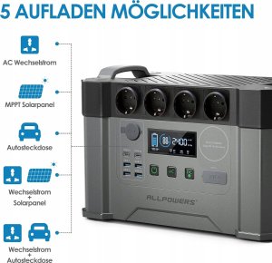 Allpowers Ładowarka solarna Allpowers S2000 405405 mAh 2000 W 3