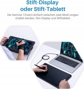 Tablet Huion Tablet graficzny Huion Kamvas 13 monitor do rysowania rysik ze stojakiem 4