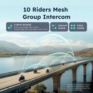 Słuchawki Asmax ASMAX F1 motocyklowy zestaw słuchawkowy Bluetooth, sterowany głosem 1,8 km 2