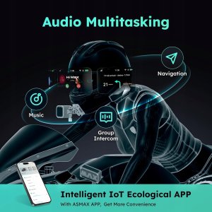 Słuchawki Asmax ASMAX F1 motocyklowy zestaw słuchawkowy Bluetooth, sterowany głosem 1,8 km 4