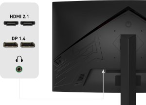 Monitor Odys ODYS Q27 PRO-X zakrzywiony monitor gamingowy 27''180Hz WQHD 2560x1440 2024 9