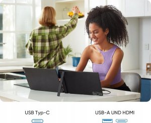 Monitor Arzopa ARZOPA Z1C Przenośny monitor 16,1" do laptopa komputera Mac PS3/4/5 Xbox 3