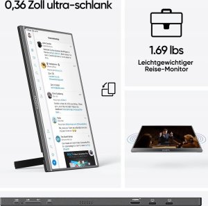 Monitor Arzopa ARZOPA Z1C Przenośny monitor 16,1" do laptopa komputera Mac PS3/4/5 Xbox 6