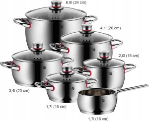 WMF Quality One 6-częściowy zestaw garnków indukcyjnych stal nierdzewna 3