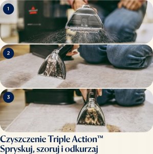 Odkurzacz piorący Bissell SpotClean C5 odkurzacz do czyszczenia dywanów tapicerki 3861N 3