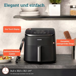 Frytkownica beztłuszczowa Cosori Frytownica beztłuszczowa COSORI CAF-DC601-KEU Turbo Blaze 6L Airfryer nowa 13