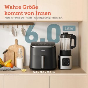 Frytkownica beztłuszczowa Cosori Frytownica beztłuszczowa COSORI CAF-DC601-KEU Turbo Blaze 6L Airfryer nowa 7
