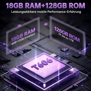 Smartfon Oukitel OUKITEL C51 telefon komórkowy smartfon 18GB 128GB 6,8" 5150 mAh fioletowy 3