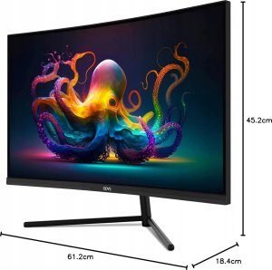 Monitor Odys ODYS Q27 PRO 27" 165 Hz WQHD monitor gamingowy zakrzywiony 2560x1440 10