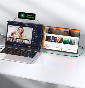 Monitor Uperfect przenośny monitor 14" do laptopa 2K 2240x1400 13"-17" potrójny nowy 2