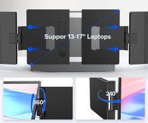 Monitor Uperfect przenośny monitor 14" do laptopa 2K 2240x1400 13"-17" potrójny nowy 5