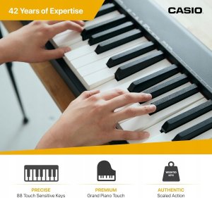 Casio Pianino cyfrowe Casio CDP-S110BK z 88 ważonymi klawiszami czarny idealny 6
