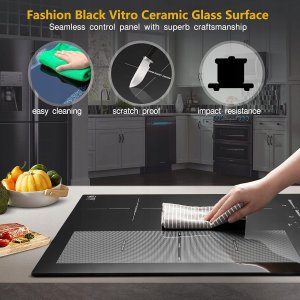 Płyta grzewcza Amzchef AMZCHEF Płyta indukcyjna 60 cm 7400 W płyta kuchenna YL-IF7018S-5B5B3B1B 5