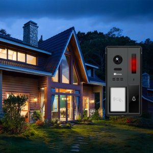 Genway Zestaw wideodomofonowy jednorodzinny 2 żyłowy z trzema monitorami dotykowymi 7" WiFi i Tuya 7