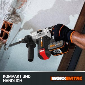 Wiertarko-wkrętarka Worx Akumulatorowa wiertarka udarowa WORX NITRO WX380 20V w zestawie 2x4Ah 2