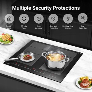 Płyta grzewcza Amzchef Płyta indukcyjna YL-7018S AMZCHEF Booster 7400 W Szkło ceramiczne 7