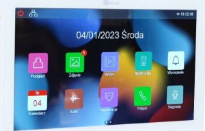 Genway Zestaw wideodomofonowy 2 żyłowy ze słuchawką i monitorem dotykowym 7" WiFi Tuya 3