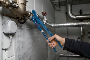 Bosch Bosch plumbing corner pipe wrench 45° Professional 420mm, S-jaw, pipe / water pump pliers (blue, gripping jaw position 45°) 4