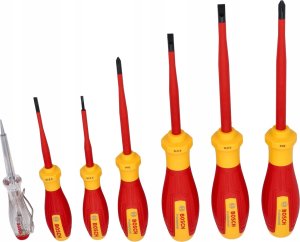 Bosch Bosch VDE screwdriver set PH/SL Professional, 7-piece (red/yellow, 6 VDE screwdrivers, phase tester SL3) 4