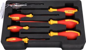 Bosch Bosch VDE screwdriver set PH/SL Professional, 7-piece (red/yellow, 6 VDE screwdrivers, phase tester SL3) 7