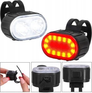 lampa rowerowa przednia + tylnia 2,6 x 4,5 cm 11