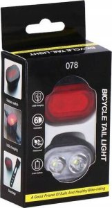 lampa rowerowa przednia + tylnia 2,6 x 4,5 cm 3