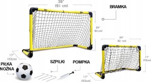 BRAMKA DO PIŁKI NOŻNEJ SKŁADANA 91X43X61CM 36X17X24CM Z REGULACJĄ WYSOKOŚCI I SZEROKOŚCI 2