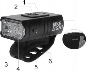 lampa rowerowa  przednia + tylnia 1600lm 9