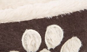 Legowisko z bardzo miękkim futerkiem dla psa kota 60x48cm - brązowe 3