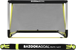 Bramka do piłki nożnej Bazooka 120x75 aluminiowa czarno-żółta 06204 1