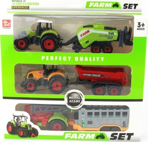 TRZY TRAKTORY Z PRZYCZEPAMI W PUDEŁKU 2