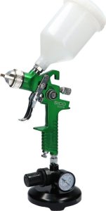 Pistolet natryskowy HVLP 1.4+2.0 Dysza Regulator ciśnienia Manometr Gwint 1/4 1
