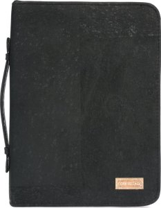 CorkVillage Biwuar luksusowy neseser aktówka teczka organizer wegański czarny z korka CorkVillage CV14 3