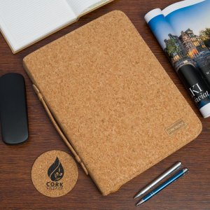 CorkVillage Biwuar luksusowy neseser aktówka teczka organizer wegański z korka CorkVillage CV14beige 2