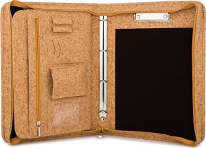 CorkVillage Biwuar luksusowy neseser aktówka teczka organizer wegański z korka CorkVillage CV14beige 6