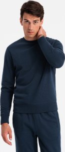 Ombre Komplet dresowy bawełniany męski BASIC bluza nierozpinana + joggery  granatowy V1 Z84 M 4