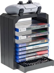 Geekhome Geekhome  stojak na gry GAMES TOWER PS4 | PS5 | Xbox Series | Xbox One czarny 1