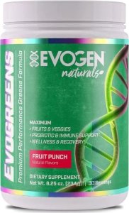 Evogen Evogen - Evogreens Naturals, Fruit Punch, Proszek, 234g 1