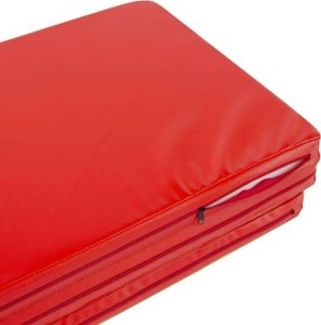 Produkcyja materac Gamma 150x100x5 trzyczęściowy czerwono-żółty 2