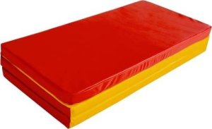 Produkcyja materac Gamma 150x100x5 trzyczęściowy czerwono-żółty 3