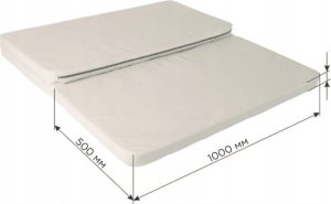 Produkcyja materac Gamma 150x100x5 trzyczęściowy czerwono-żółty 5