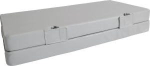 Produkcyja materac Gamma 100x100x5 dwuczęściowy z wycięciami do słupków szary 2