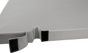 Produkcyja materac Gamma 100x100x5 dwuczęściowy z wycięciami do słupków szary 5