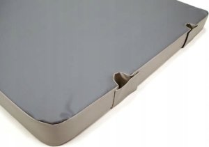 Produkcyja materac Gamma 100x100x8 z wycięciami do słupków zielono-żółty 2