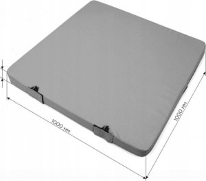 Produkcyja materac Gamma 100x100x8 z wycięciami do słupków zielono-żółty 3