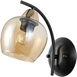 Kinkiet Candellux MERRA lampa kinkiet czarny 1x40W E27 klosz bursztynowy  21-35301 1