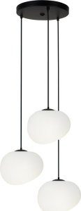 Lampa wisząca Candellux STONES lampa wisząca talerz czarny 20cm 3x40W E27 klosz biały 33-35172 1