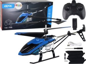 LeanToys Aluminiowy Helikopter RC 2.4G Niebieski 15 Minut Lotu 1